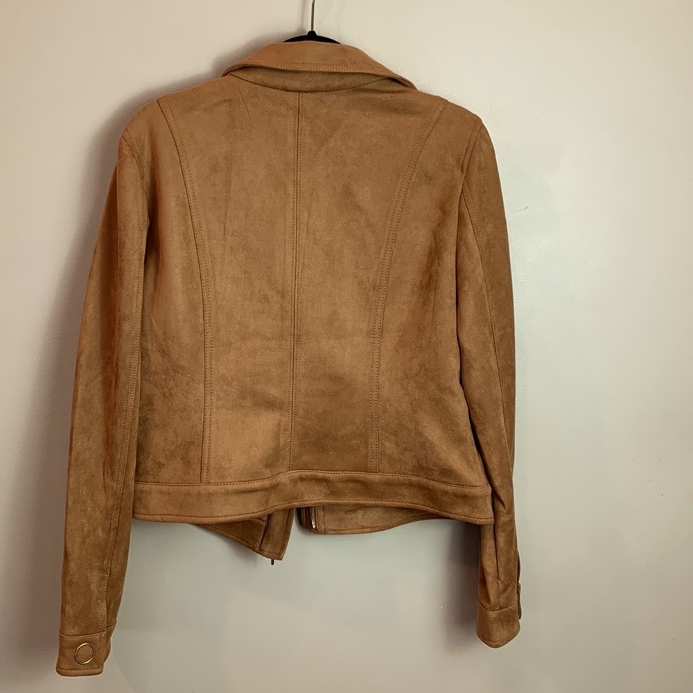 White House Black Market Cropped Faux Suede Jacket NEW! - Picture 6 of 10
